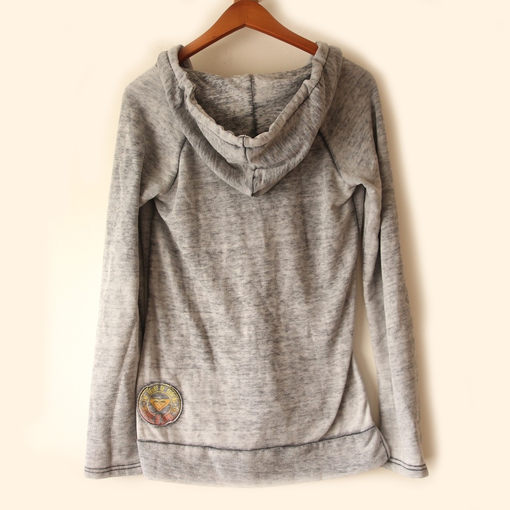 Roxy Heather Grey Hoodie M - Picture 2 of 3